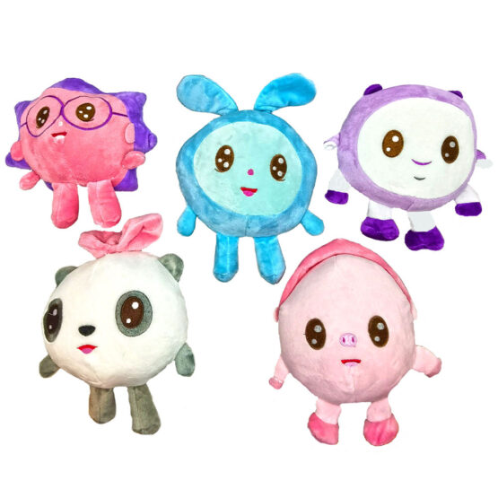 5 jucarii de plus Baby Riki – Milu, Grohi, Ariciul, Topa si Pandi