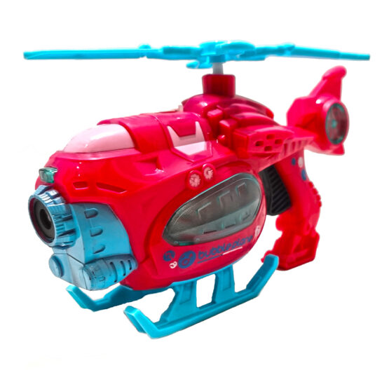 Elicopter 25 cm cu lumini si sunete care face baloane